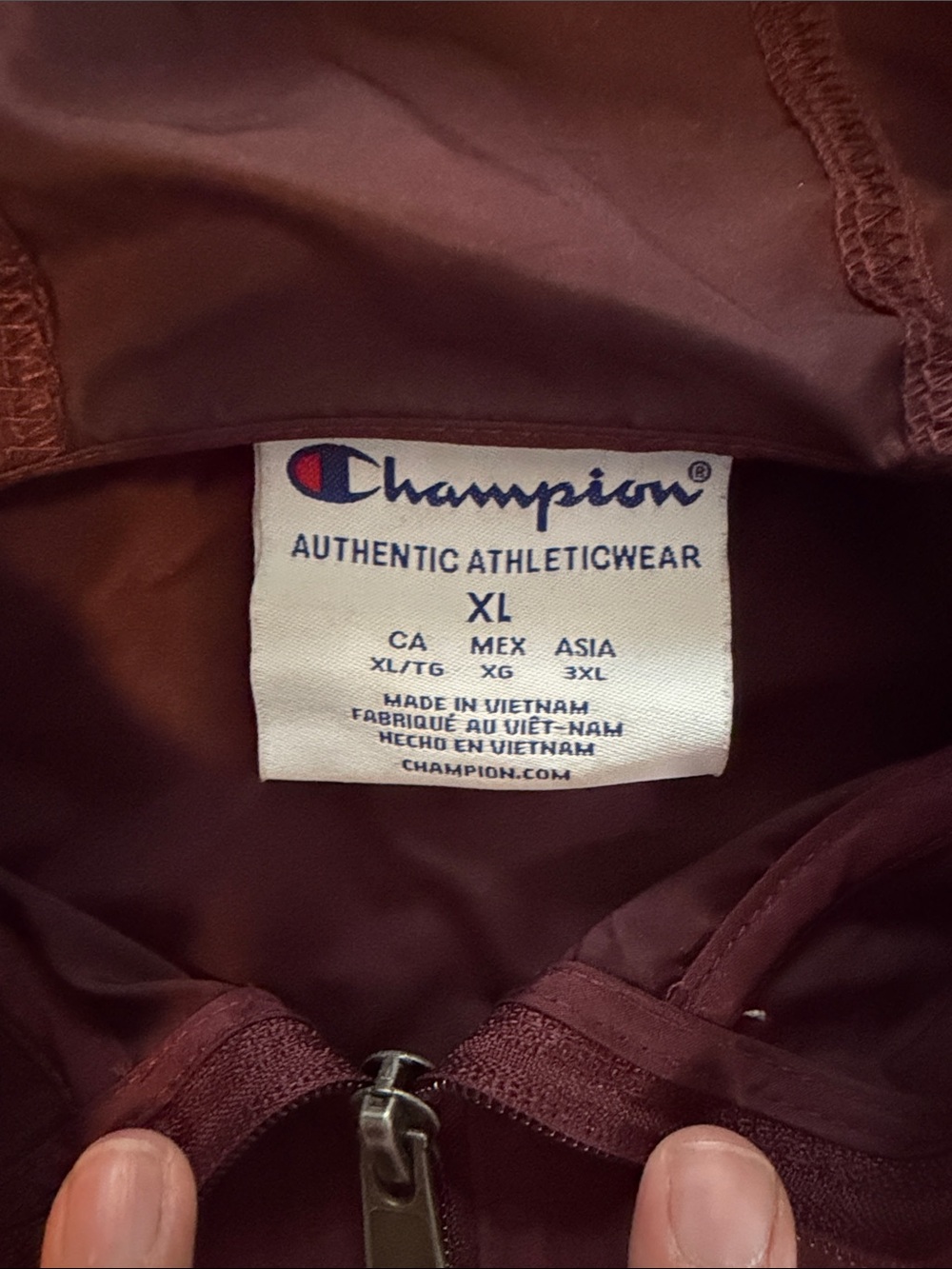 Champion Meredith College Hooded Pullover Windbreaker - Picture 2 of 6